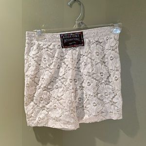 Women’s Sheer Lace Spandex Shorts Size M